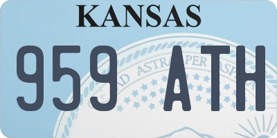 KS license plate 959ATH