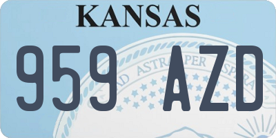 KS license plate 959AZD
