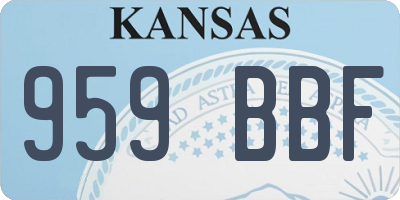 KS license plate 959BBF