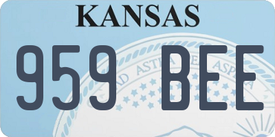 KS license plate 959BEE