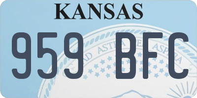 KS license plate 959BFC