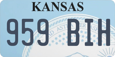 KS license plate 959BIH