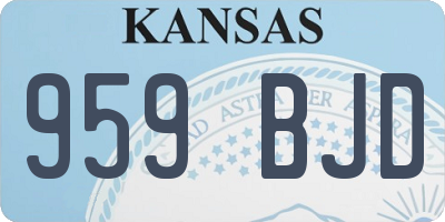 KS license plate 959BJD