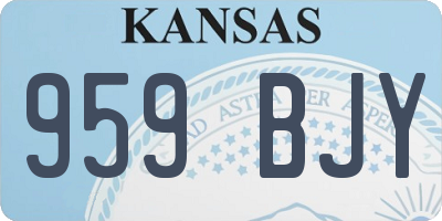 KS license plate 959BJY