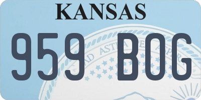 KS license plate 959BOG