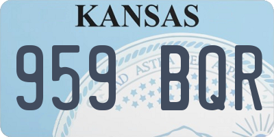 KS license plate 959BQR