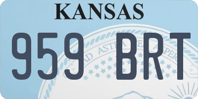 KS license plate 959BRT