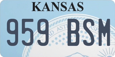KS license plate 959BSM