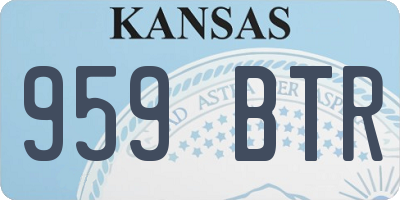 KS license plate 959BTR