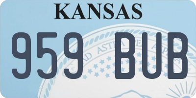 KS license plate 959BUB