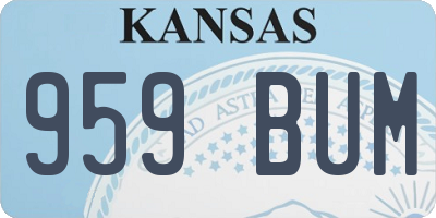 KS license plate 959BUM