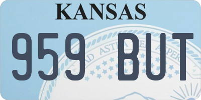 KS license plate 959BUT