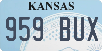 KS license plate 959BUX