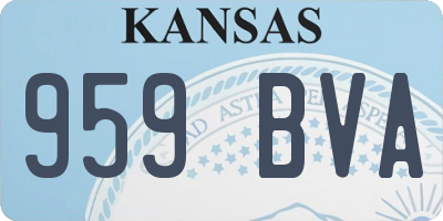 KS license plate 959BVA