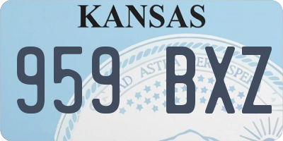 KS license plate 959BXZ
