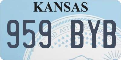 KS license plate 959BYB