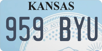 KS license plate 959BYU