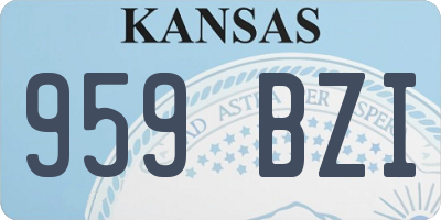 KS license plate 959BZI
