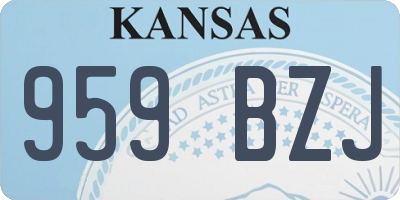 KS license plate 959BZJ