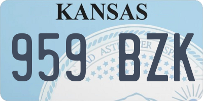 KS license plate 959BZK