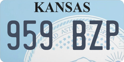 KS license plate 959BZP