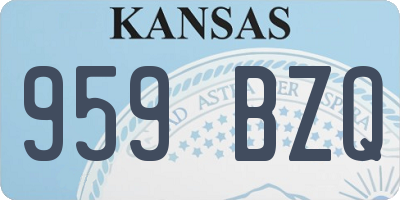 KS license plate 959BZQ