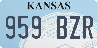 KS license plate 959BZR