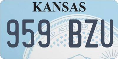KS license plate 959BZU