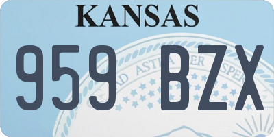 KS license plate 959BZX