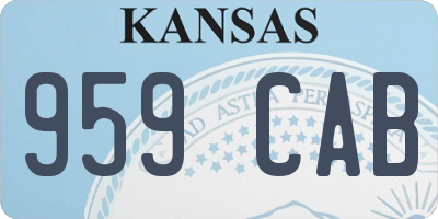 KS license plate 959CAB