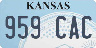 KS license plate 959CAC