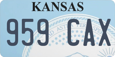 KS license plate 959CAX