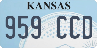 KS license plate 959CCD