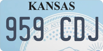 KS license plate 959CDJ