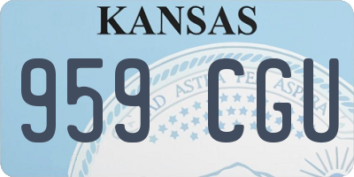 KS license plate 959CGU