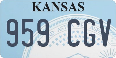 KS license plate 959CGV