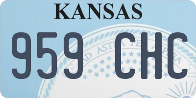 KS license plate 959CHC
