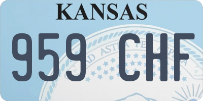KS license plate 959CHF
