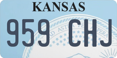 KS license plate 959CHJ