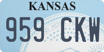 KS license plate 959CKW