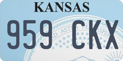 KS license plate 959CKX