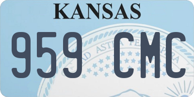 KS license plate 959CMC