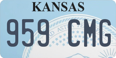 KS license plate 959CMG