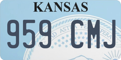 KS license plate 959CMJ