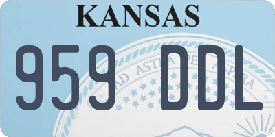 KS license plate 959DDL