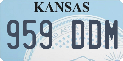 KS license plate 959DDM