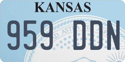 KS license plate 959DDN