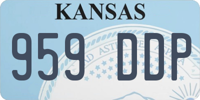 KS license plate 959DDP