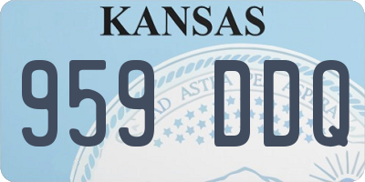 KS license plate 959DDQ
