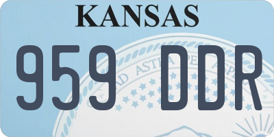 KS license plate 959DDR